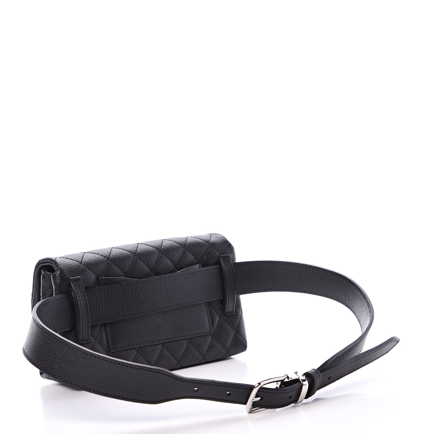Chanel Grained Calfskin Quilted 2.55 Reissue Flap Belt Bag Clutch Black 2 of 10