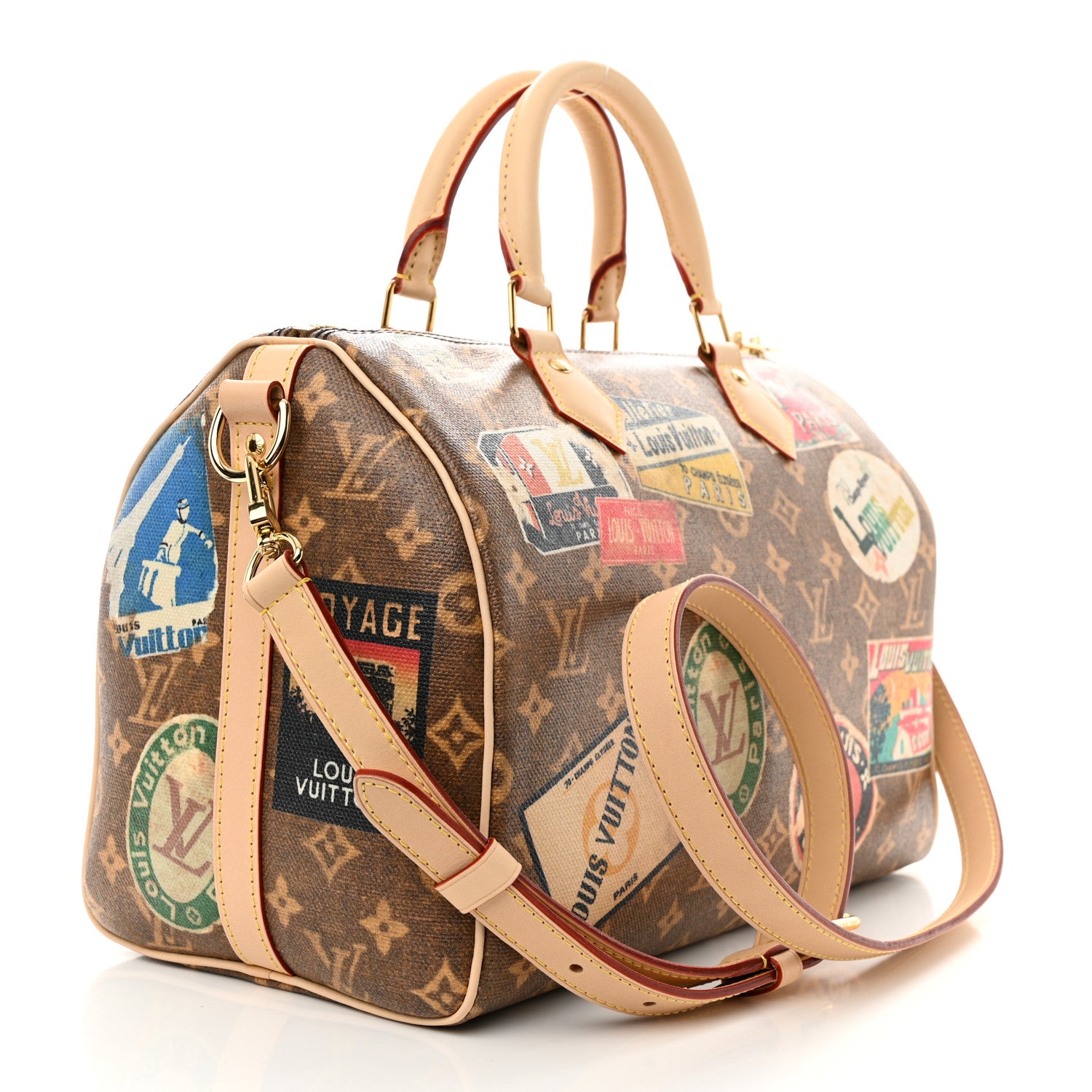 Louis Vuitton Monogram Hotel Labels Speedy Bandouliere 30 3 of 11