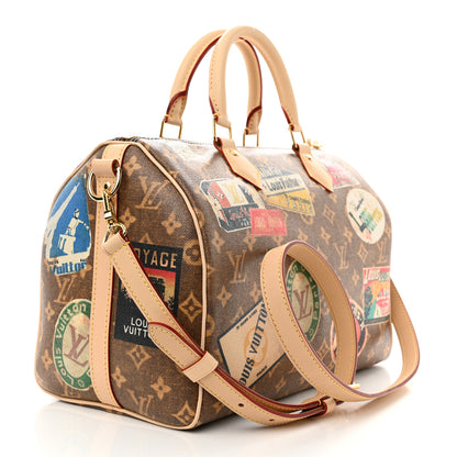 Louis Vuitton Monogram Hotel Labels Speedy Bandouliere 30 3 of 11