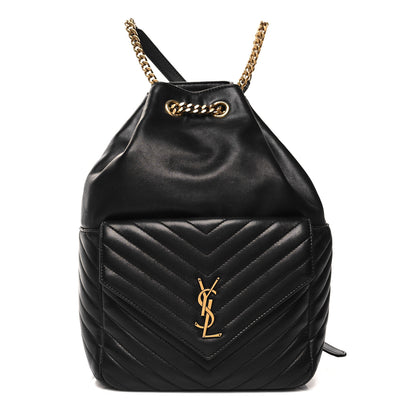 Saint Laurent Lambskin Matelasse Monogram Joe Backpack Black 1 of 10