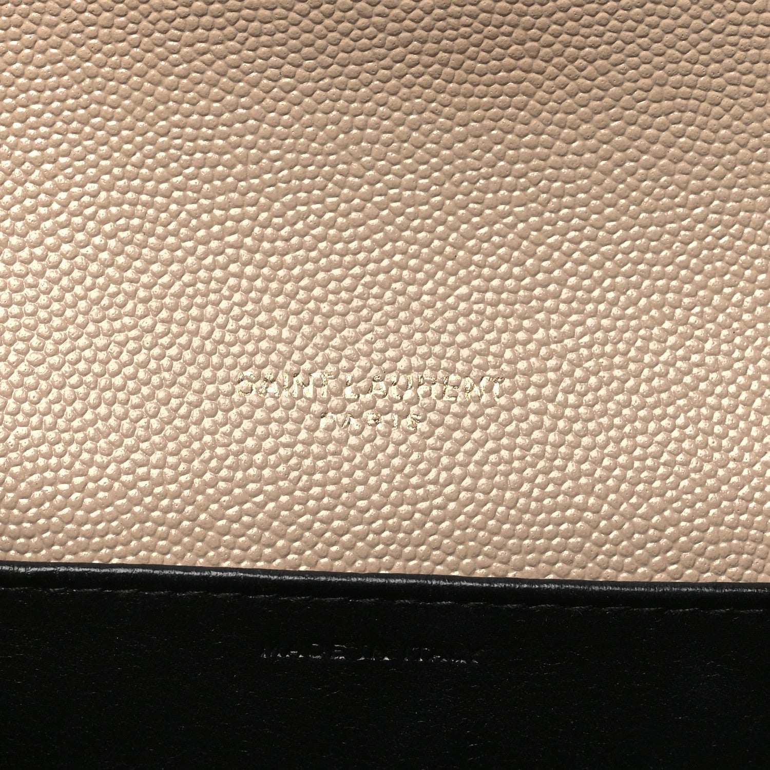 Saint Laurent Grain De Poudre Monogram Uptown Chain Wallet Dark Beige 7 of 11
