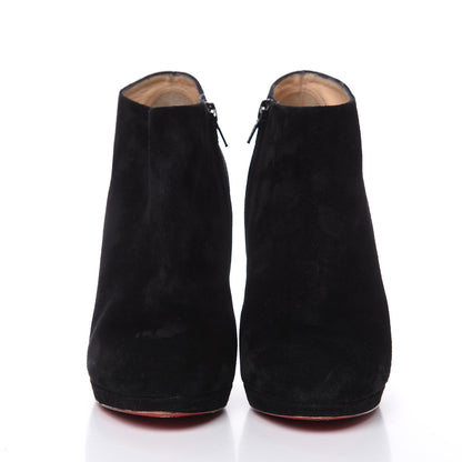 Christian Louboutin Veau Velours Rock and Gold 120 Ankle Booties 38.5 Black 2 of 13