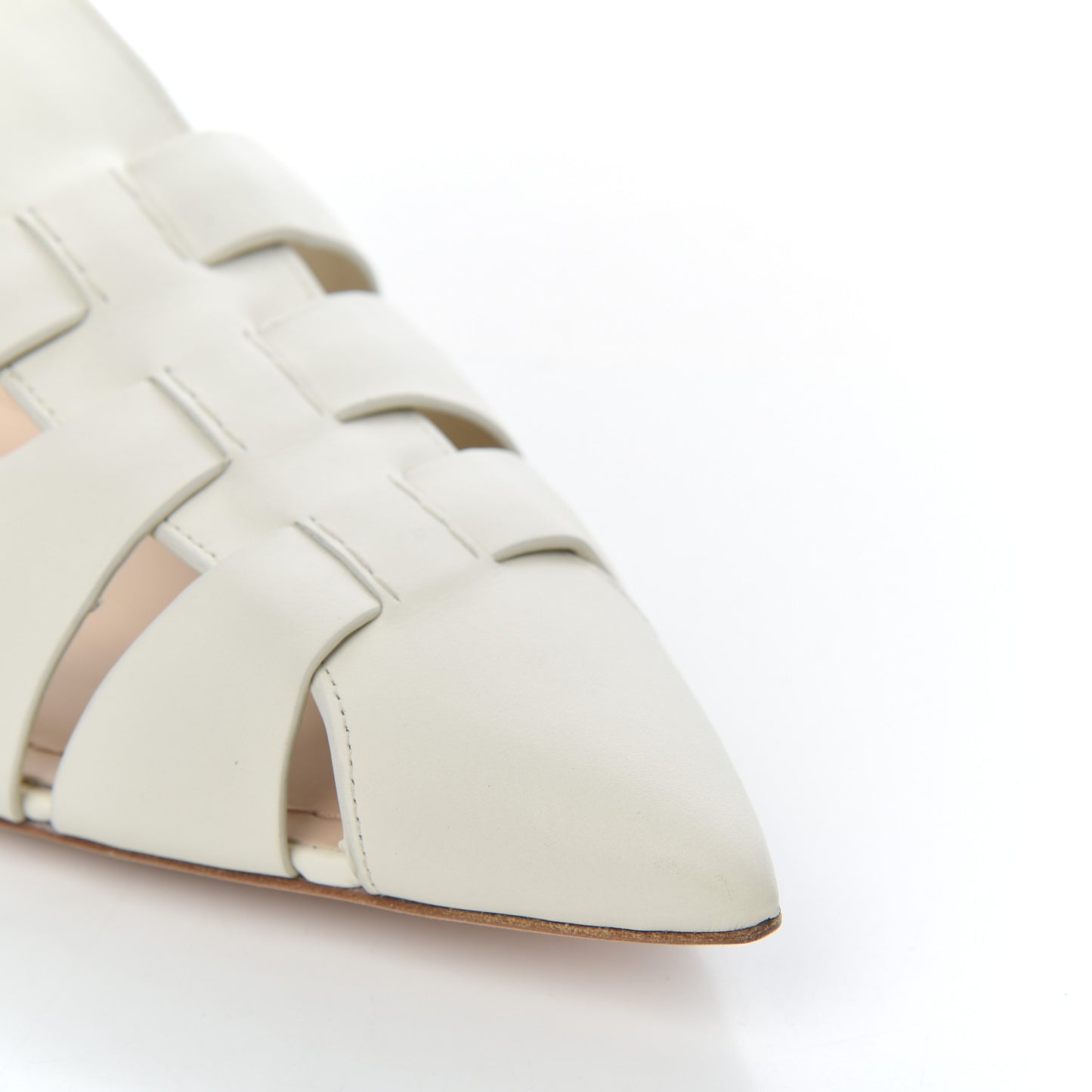 Calfskin Sauvage Ballerina Flat 40 Ivory
