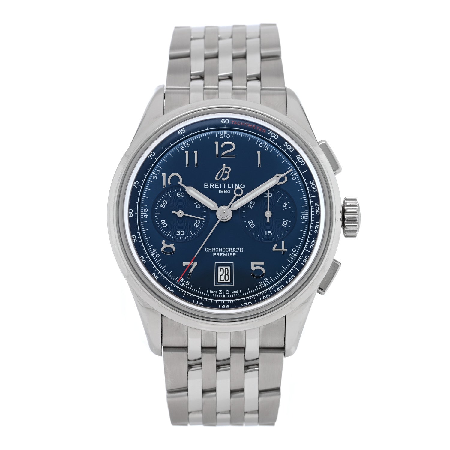 Breitling Stainless Steel 42mm Premier B01 Chronograph Automatic Watch Blue AB0145171C1A1 1 of 6