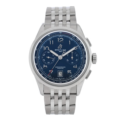 Breitling Stainless Steel 42mm Premier B01 Chronograph Automatic Watch Blue AB0145171C1A1 1 of 6