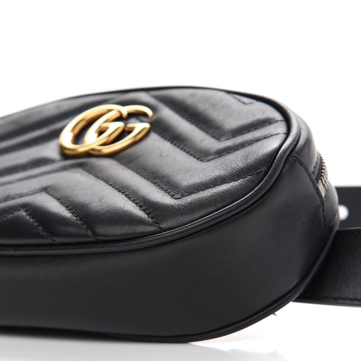 Calfskin Matelasse GG Marmont Belt Bag 95 38 Black