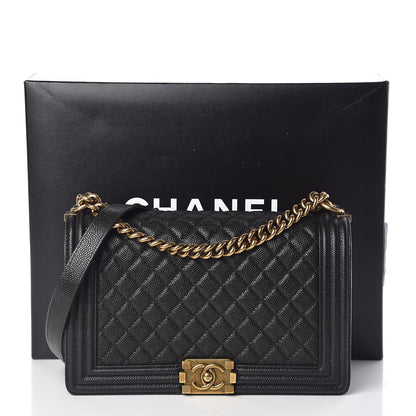 Chanel Caviar Quilted New Medium Boy Flap Black 10 of 10
