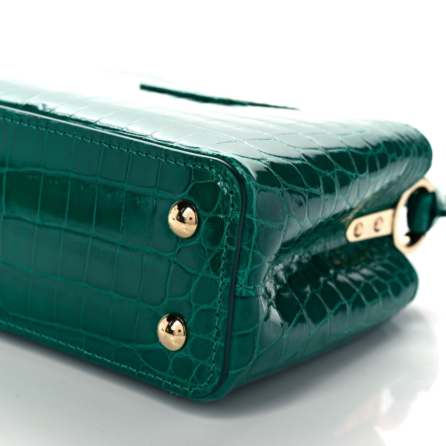 Louis Vuitton Crocodile Capucines Mini Emeraude 9 of 12