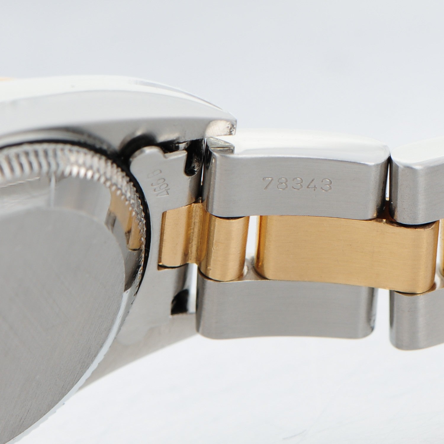 Rolex Stainless Steel 18K Yellow Gold 26mm Oyster Perpetual Watch White Roman 67183 6 of 6