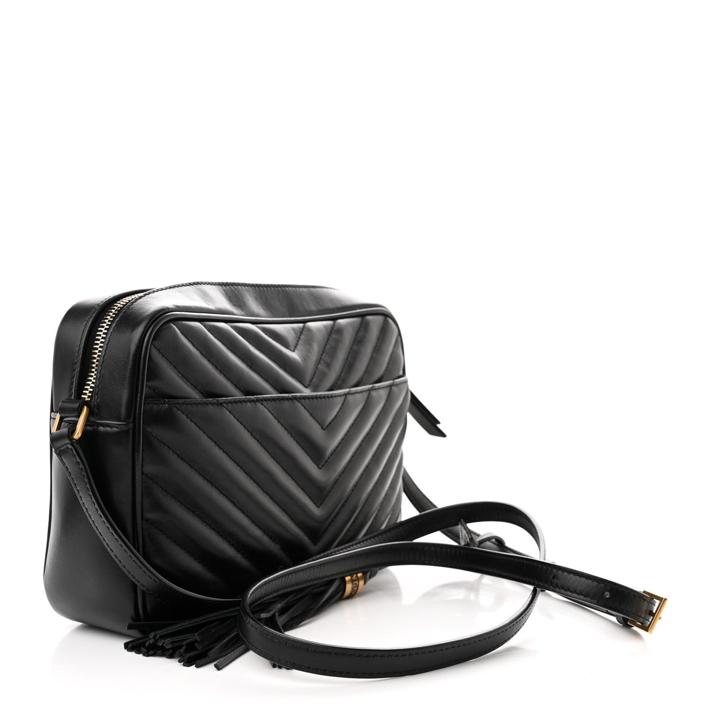 Calfskin Matelasse Monogram Lou Camera Bag Black