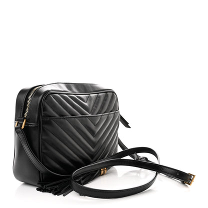 Saint Laurent Calfskin Matelasse Monogram Lou Camera Bag Black 3 of 14