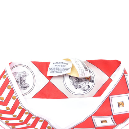 Hermes Silk Colliers Et Chiens Twilly Rouge White Mastic 2 of 4
