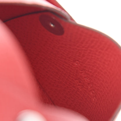 Hermes Epsom Calvi Card Case Rouge Casaque 7 of 9