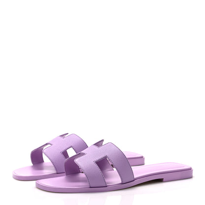 Hermes Epsom Oran Sandals 38 Violet Amethyste 3 of 9