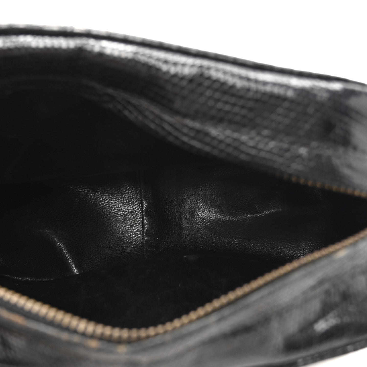 Chanel Lizard Quilted Small Tassel Camera Case Black 5 of 15
