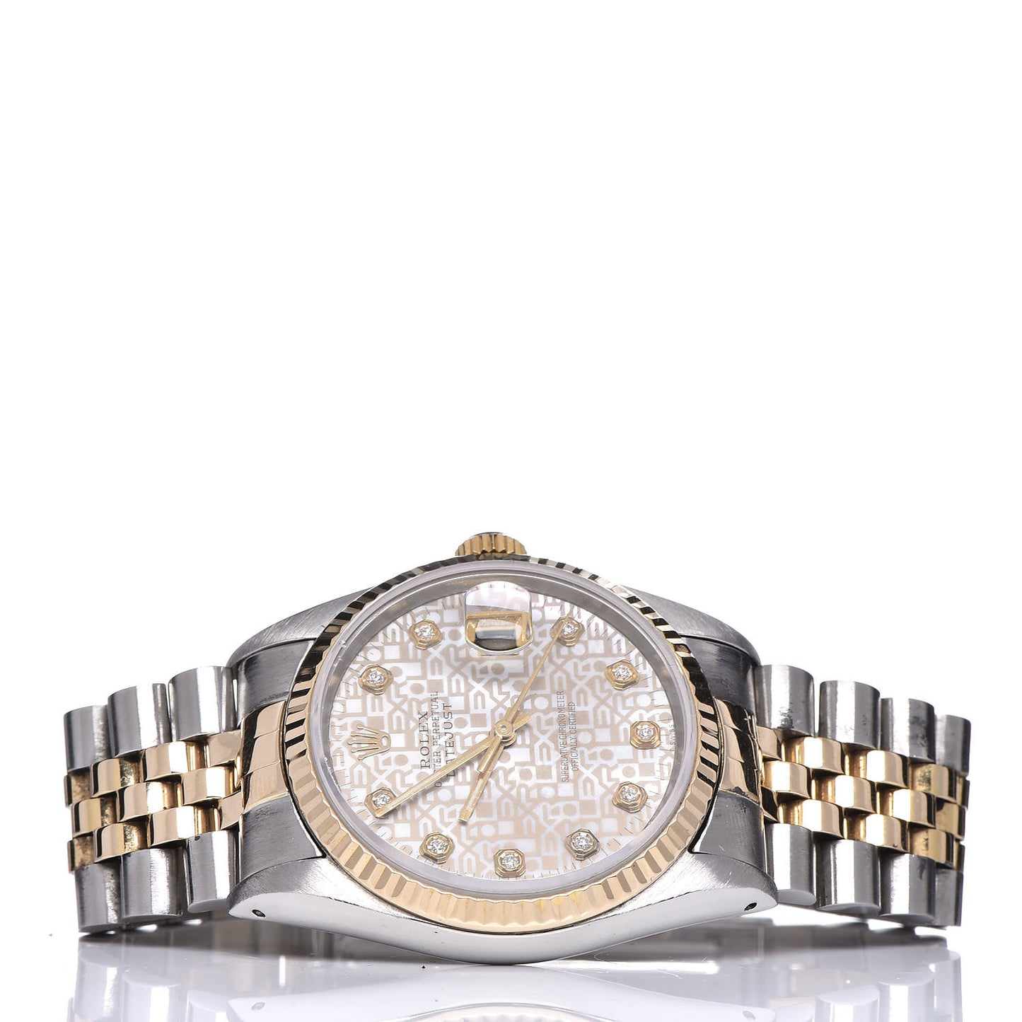 Stainless Steel 18K Yellow Gold Diamond 36mm Oyster Perpetual Datejust Watch Champagne Jubilee 116233