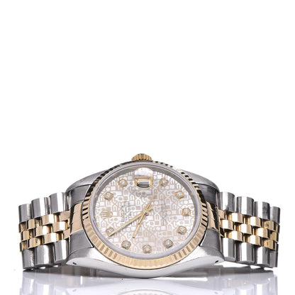 Rolex Stainless Steel 18K Yellow Gold Diamond 36mm Oyster Perpetual Datejust Watch Champagne Jubilee 116233 3 of 7