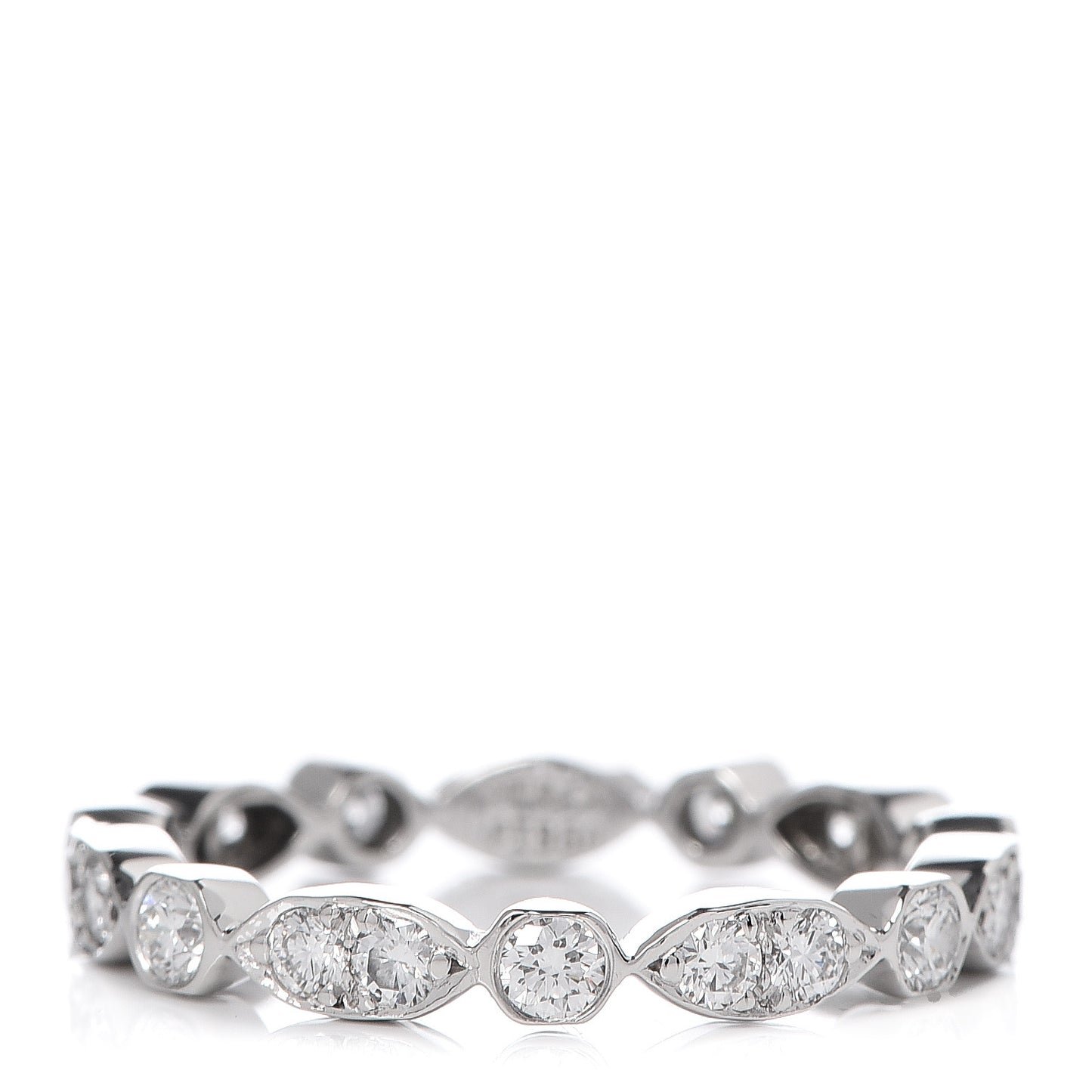 Platinum Diamond Jazz Band Ring 52 6