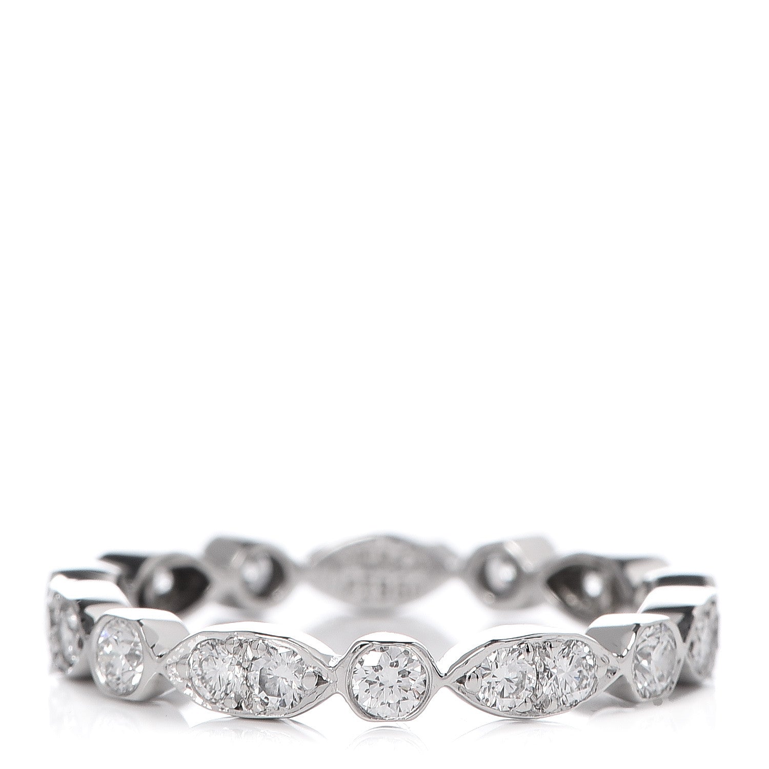 Tiffany Platinum Diamond Jazz Band Ring 52 6 1 of 5