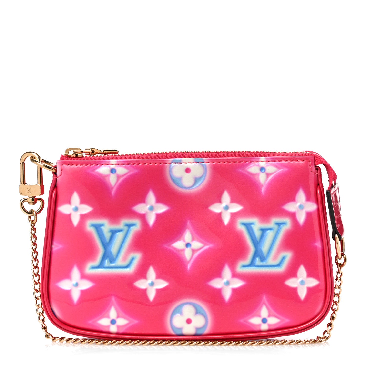Louis Vuitton Vernis Valentine Mini Pochette Accessories Fuchsia Neon 1 of 10