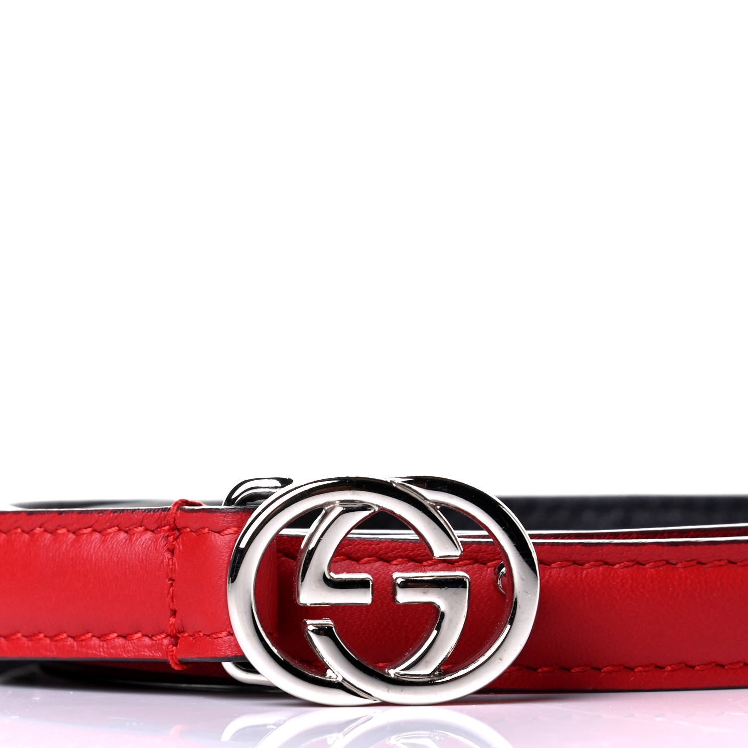 Gucci Moon Calfskin Nickel Interlocking G 20mm Belt 90 36 Tabasco 3 of 4