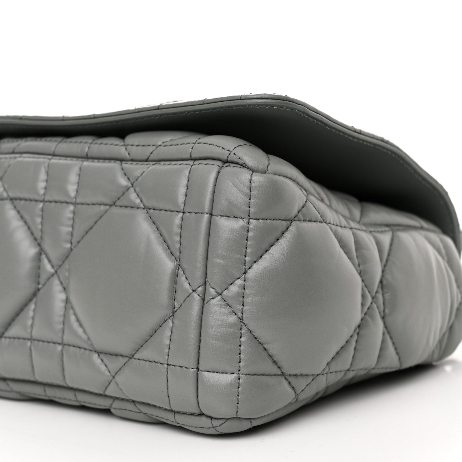 Christian Dior Calfskin Macrocannage Medium Caro Bag Iron Grey 10 of 10