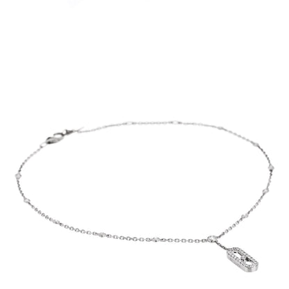 Messika 18K White Gold Diamond Move Uno Pave Anklet 1 of 5