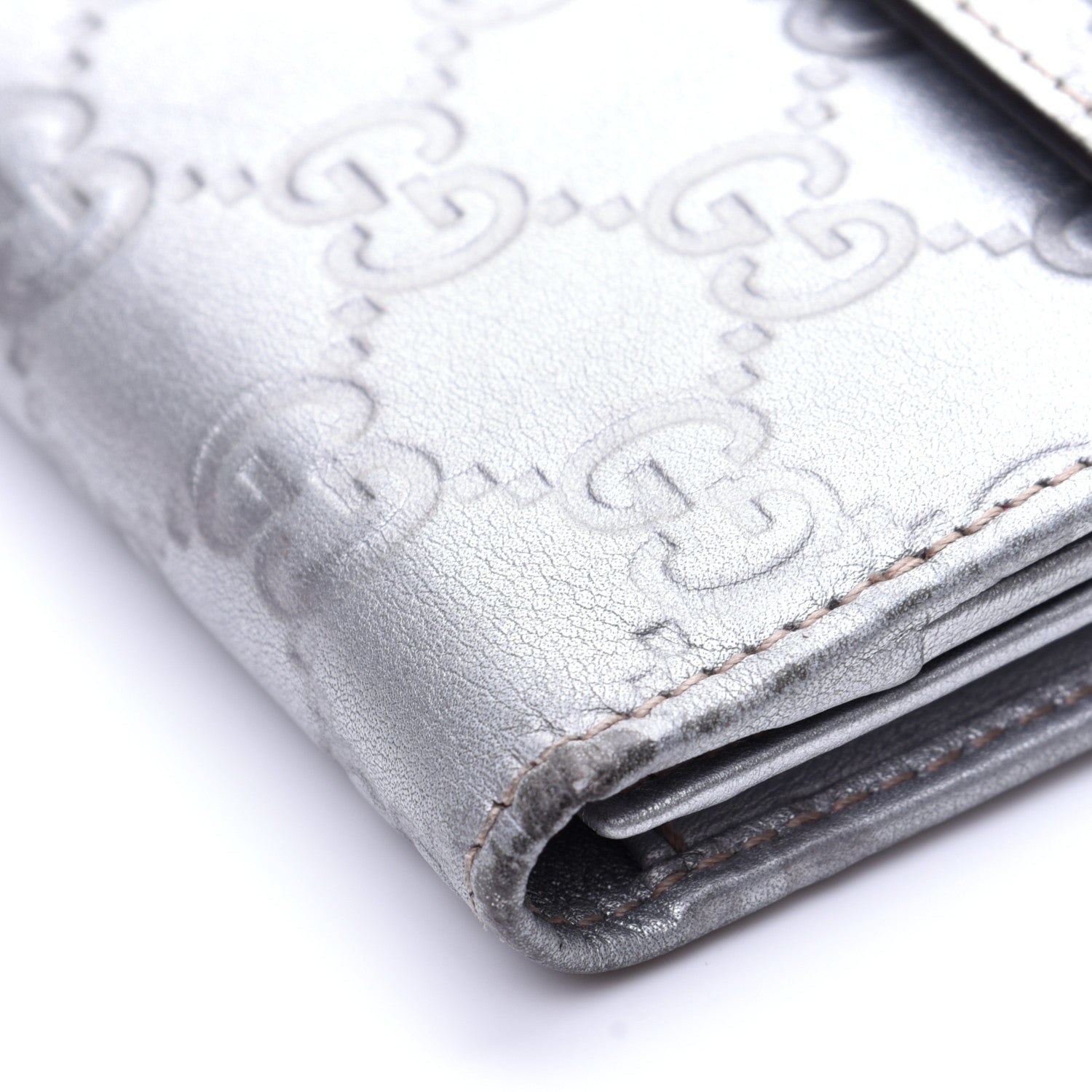 Gucci Guccissima Heart Continental Wallet Silver 13 of 13