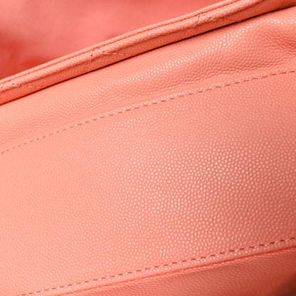 Chanel Caviar Quilted Handy Box Vanity Case Orange 10 of 10