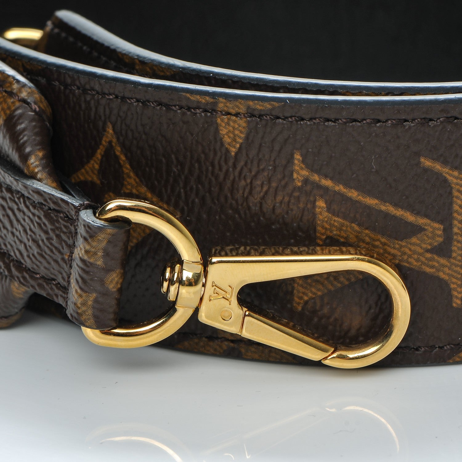 Louis Vuitton Monogram Bandouliere Shoulder Strap Black 201117