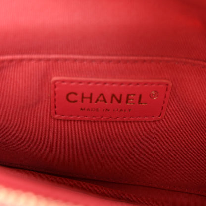 Chanel Crumpled Glazed Lambskin Quilted Waist Bag Fanny Pack Pink 6 of 11