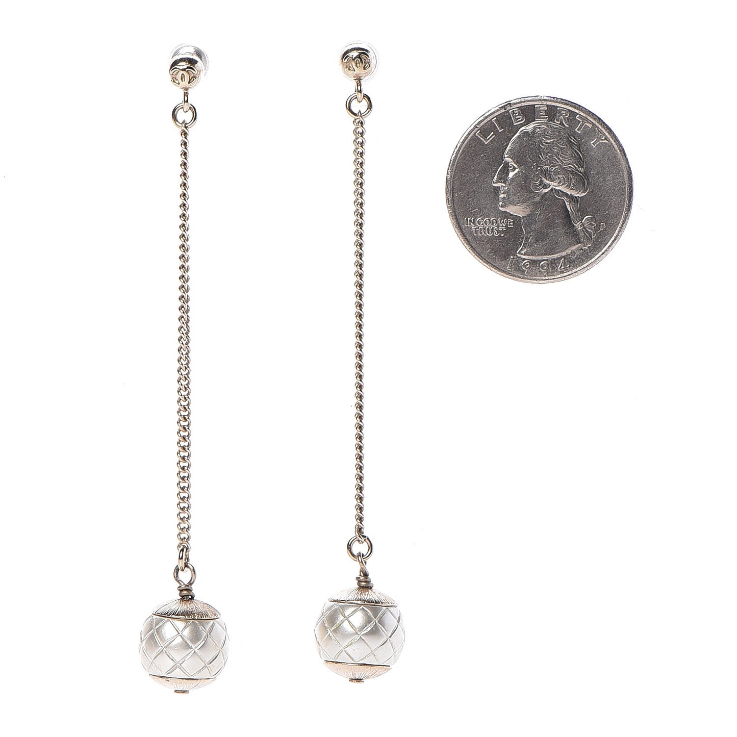 Pearl Dangle Earrings Gold