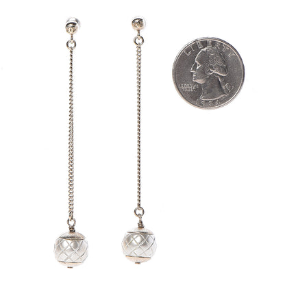 Chanel Pearl Dangle Earrings Gold 2 of 5