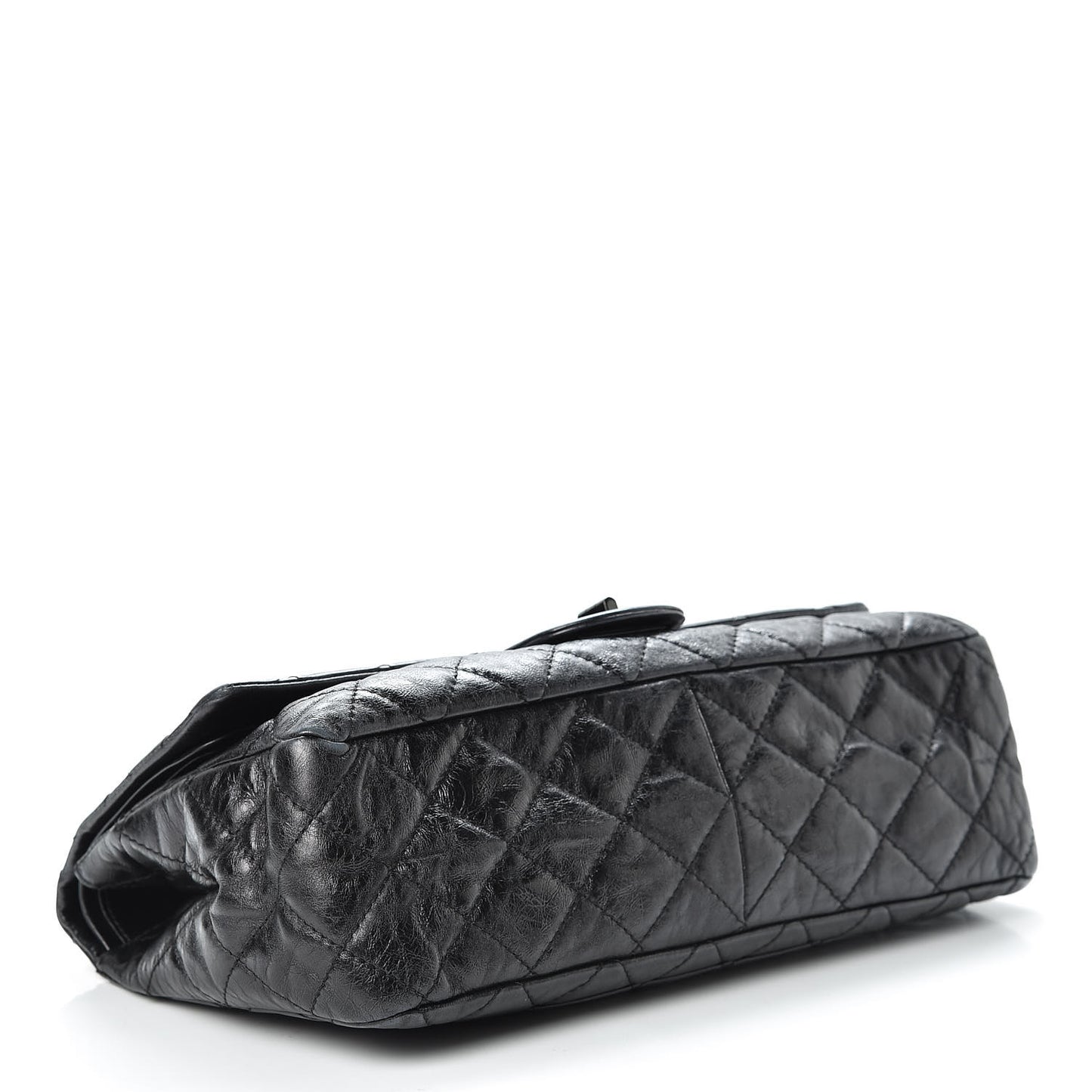 Metallic Aged Calfskin Quilted 2.55 Reissue 227 Flap So Black