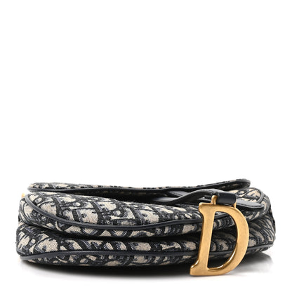 Christian Dior Oblique Saddle Bag Blue 4 of 10