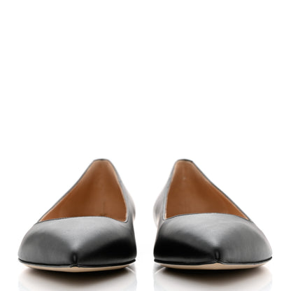 Valentino Garavani Nappa Rockstud Pointy Toe Ballerina Flats 38.5 Black 2 of 11