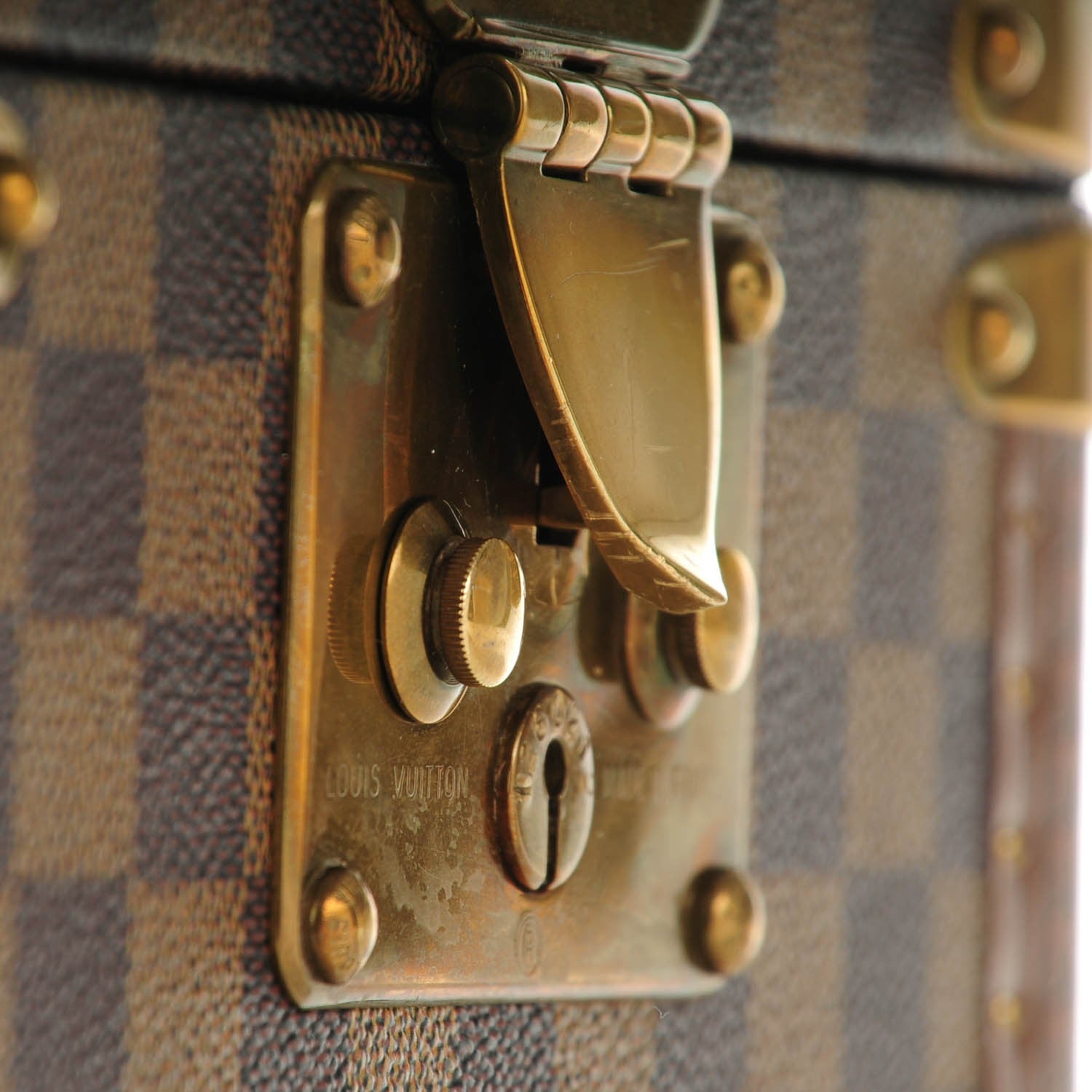 Louis Vuitton Damier Ebene Boite Flacons Beauty Train Trunk Case 13 of 17