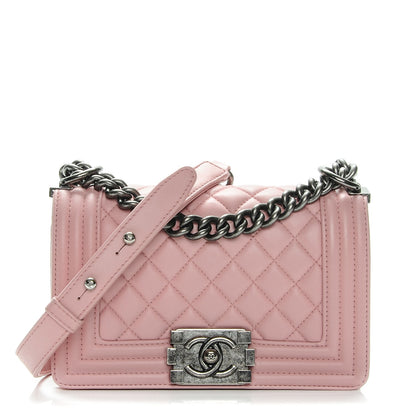 Chanel Lambskin Quilted Small Boy Flap Light Pink 1 of 9