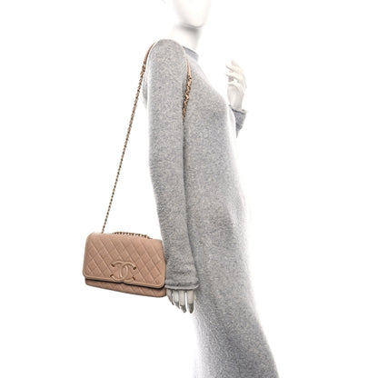 Chanel Caviar Quilted Medium CC Filigree Flap Beige 2 of 10