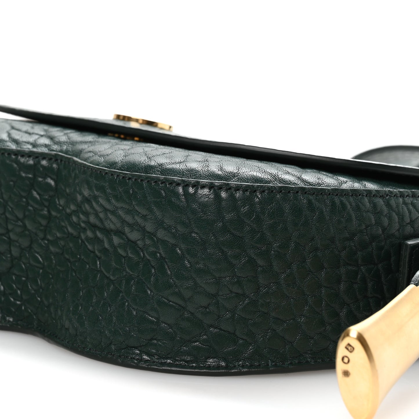 Grain Calfskin Small Chess Satchel Bag Vine