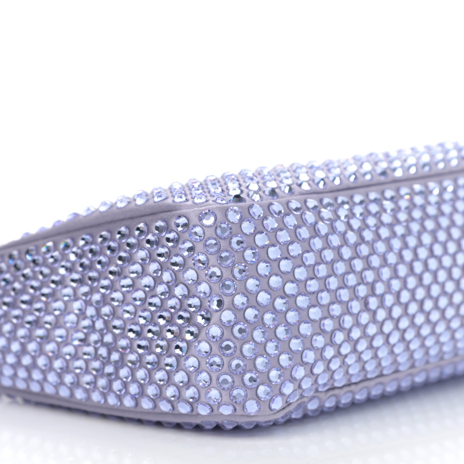 Prada Satin Crystal Mini Re-Edition 2000 Bag Glicine 8 of 10