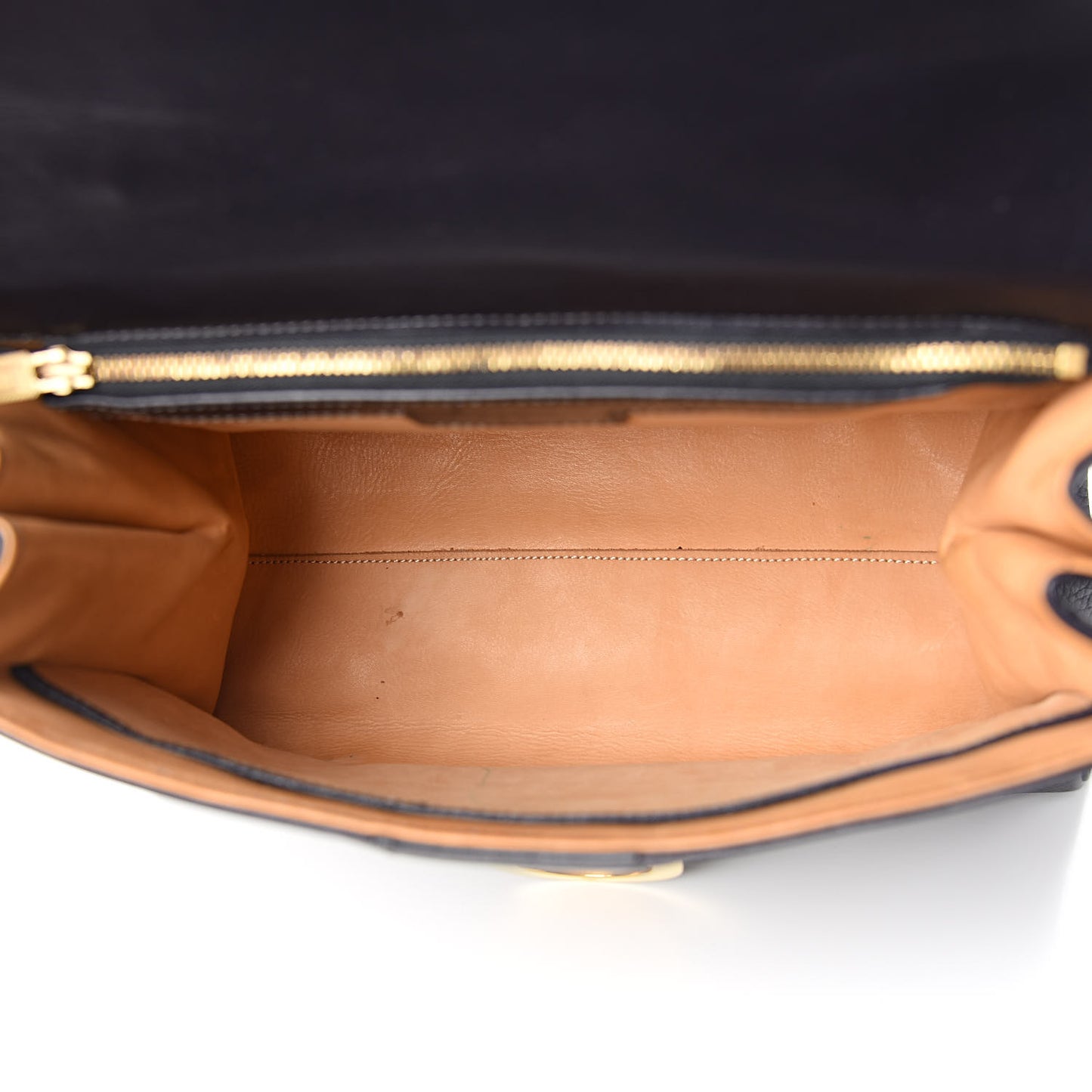 Grained Calfskin MM Brillant Satchel Black