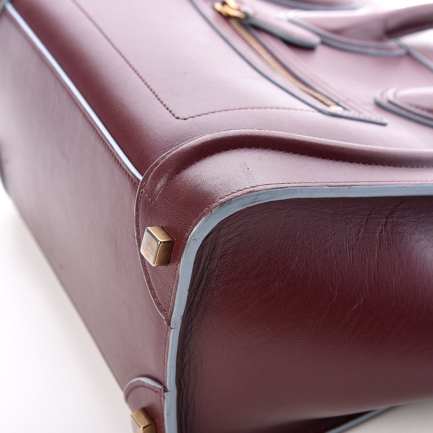 Palmelato Micro Luggage Burgundy Azur Blue
