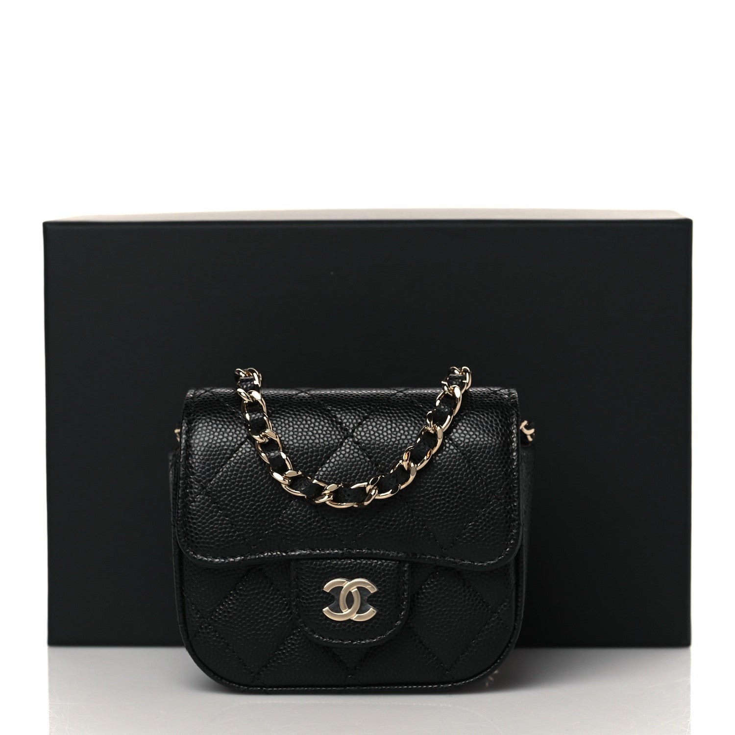 Chanel Caviar Quilted Mini Clutch With Chain Black 12 of 12