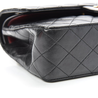 Chanel Lambskin Quilted Medium Double Flap Black 9 of 16