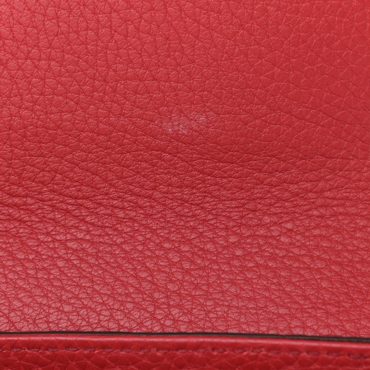 Gucci Pebbled Calfskin Medium Soho Flap Crossbody Tabasco Red 10 of 11