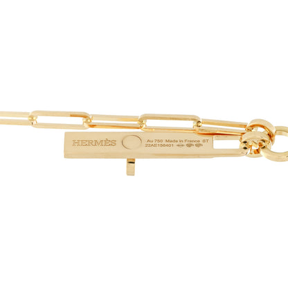 Hermes 18K Yellow Gold Diamond PM Kelly Chaine Lariat Necklace ST 5 of 6