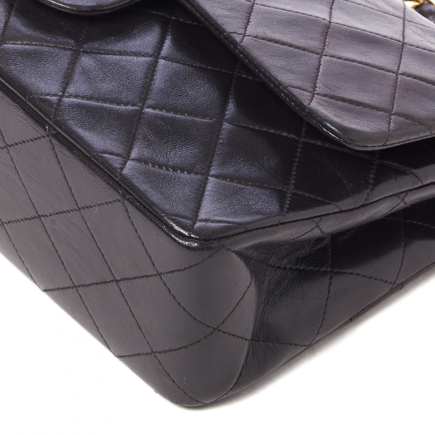 Chanel Lambskin Quilted Medium Double Flap Black 4 of 9