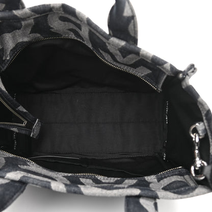 Marc Jacobs Denim Jacquard Medium The Monogram Tote Bag Denim Blue 5 of 12