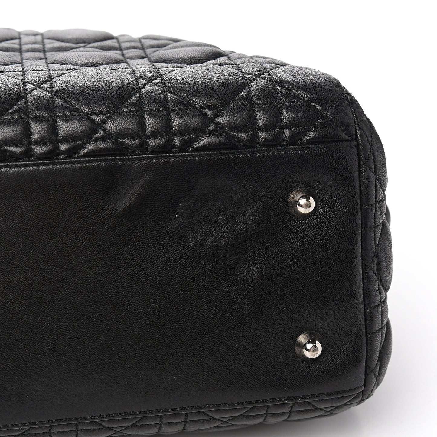 Lambskin Cannage Large Dior Soft Shopping Tote Black